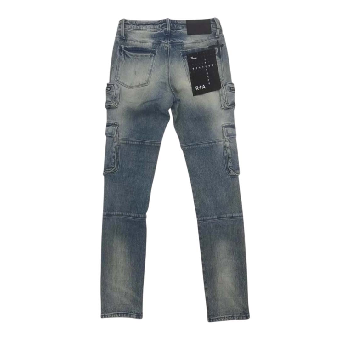 RtA Slate Muddy Sky Cargo Jeans