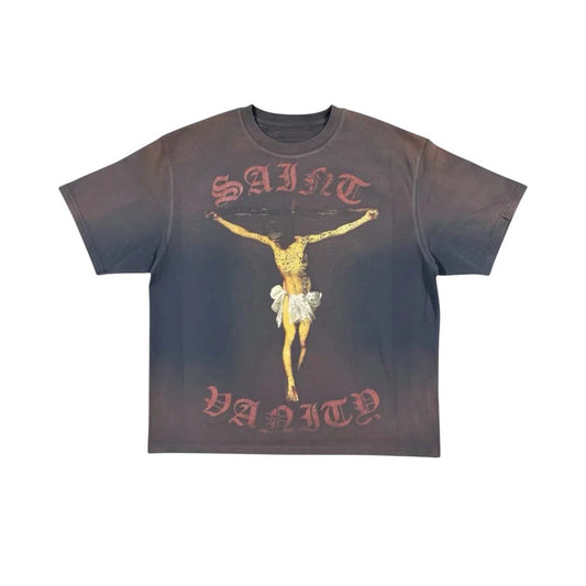 Saint Vanity Crucified Tee Faded Black