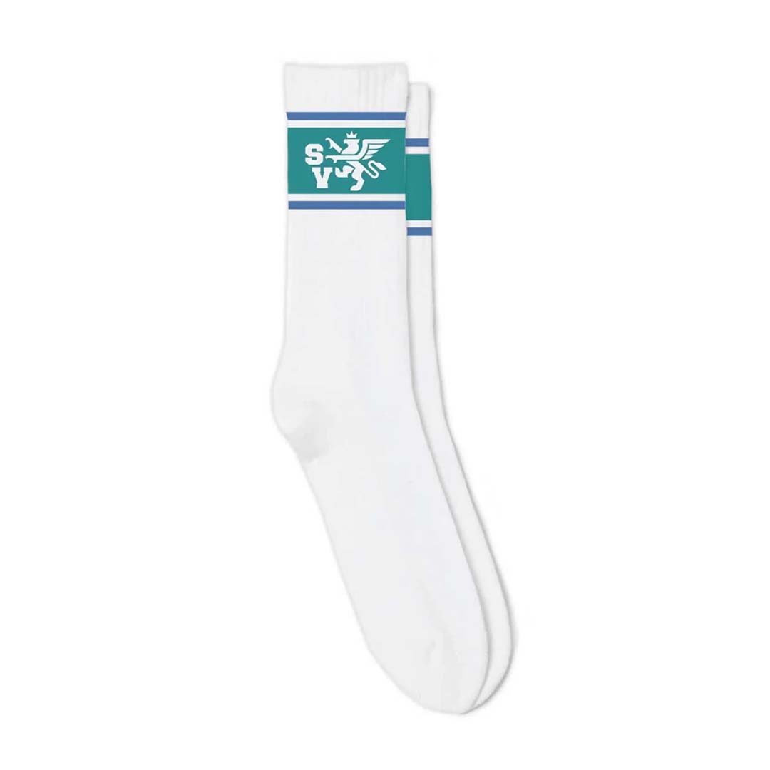 Saint Vanity Griffin Socks White Green Blue