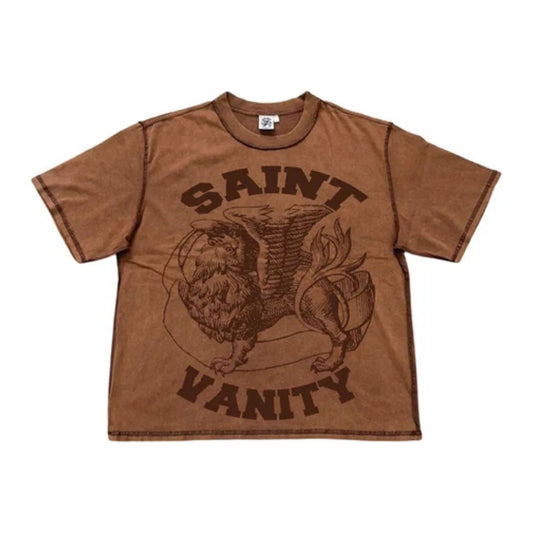 Saint Vanity Griffin Tee Brown