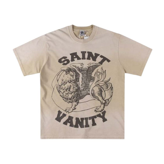Saint Vanity Griffin Tee Cream Brown