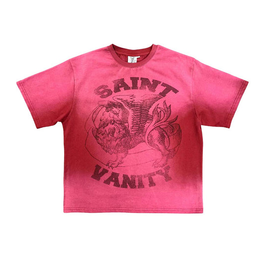 Saint Vanity Griffin Tee Red Faded Dissolve
