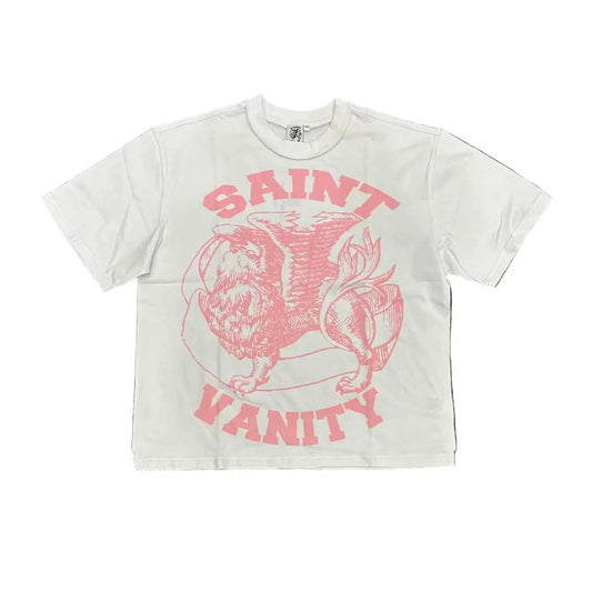 Saint Vanity Griffin Tee White Pink