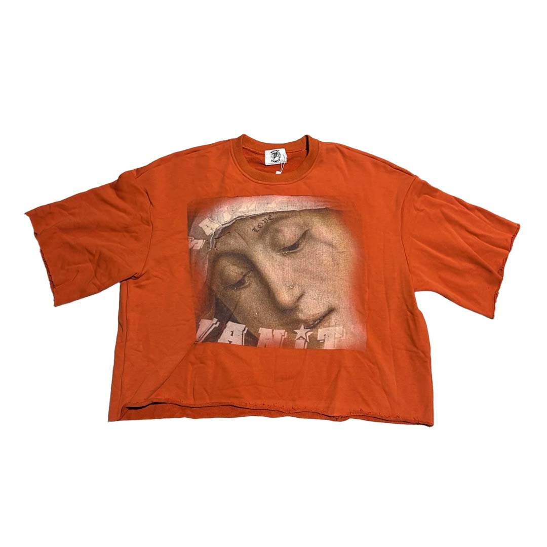 Saint Vanity Orange Love Saint Crewneck Tee