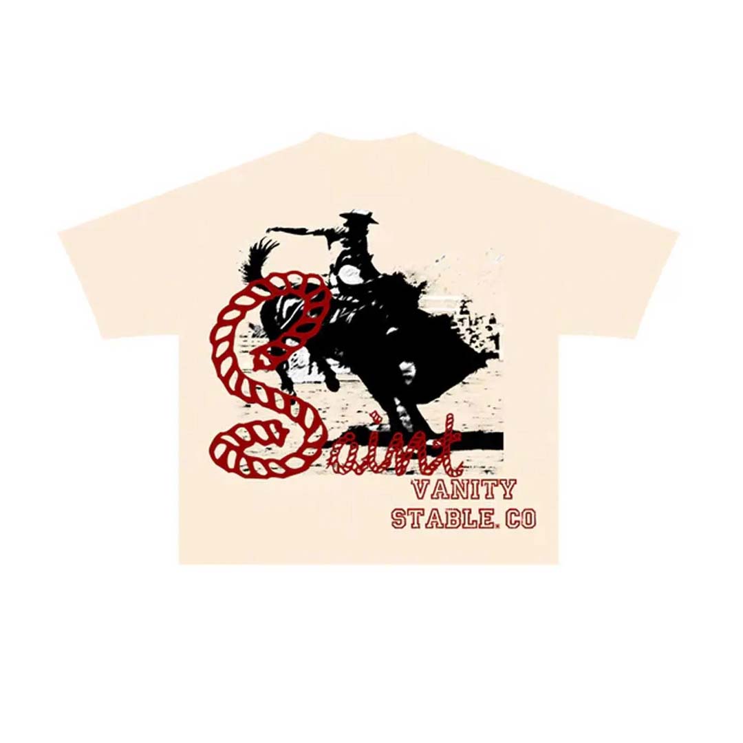 Saint Vanity Stable Tee Cream Red