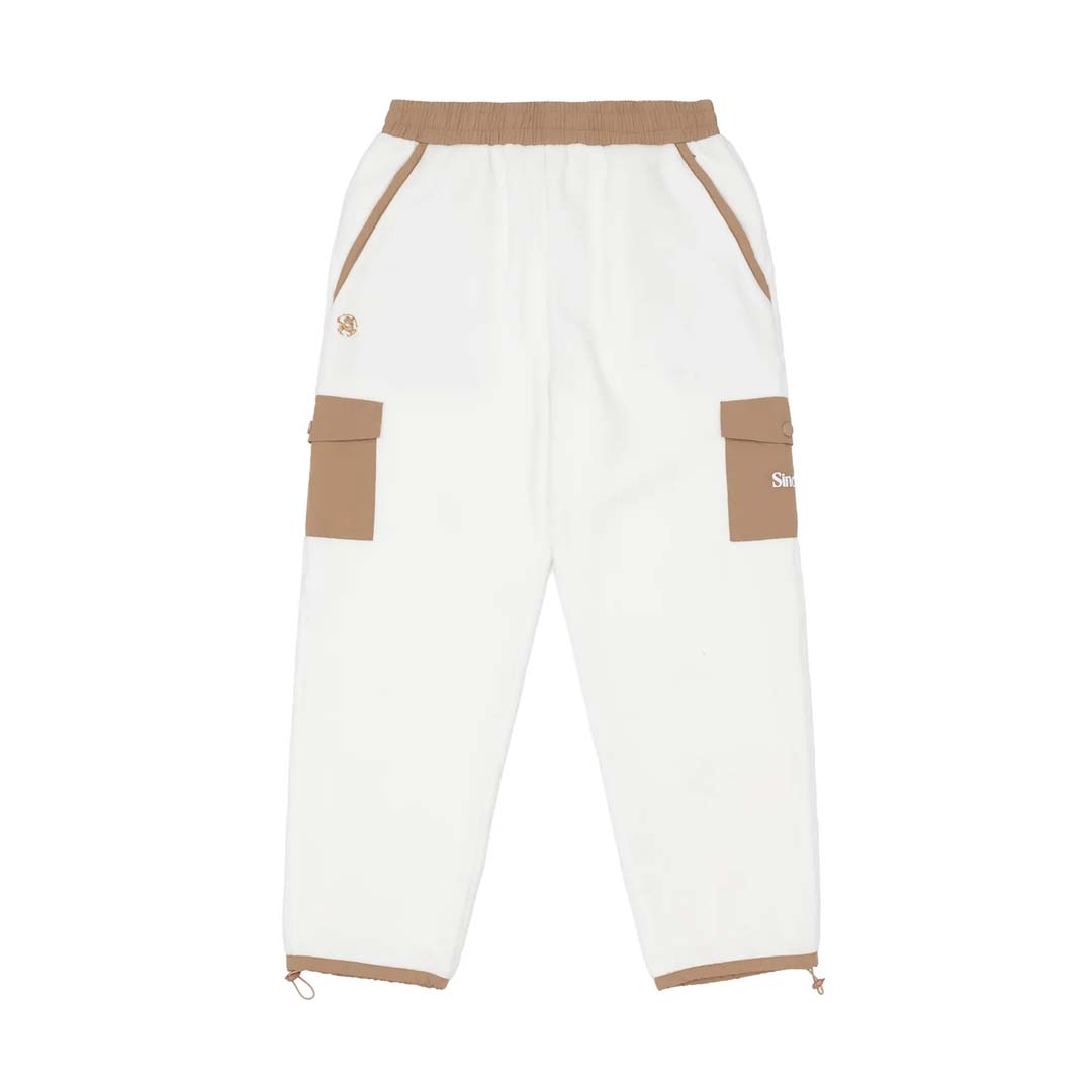 Sinclair Cargo Pocket Fleece Sweatpants Cream