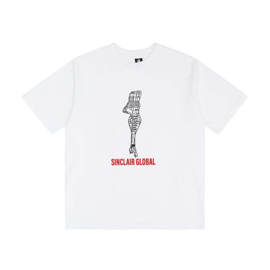 Sinclair Global Map Tee White