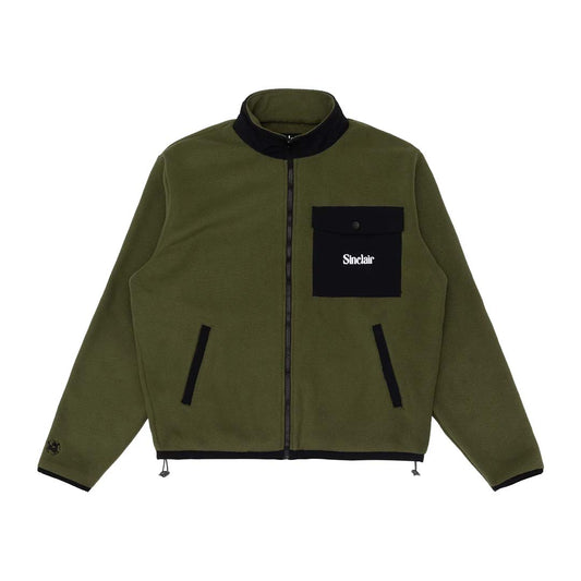 Sinclair Olive Fleece Zip Up Jacket