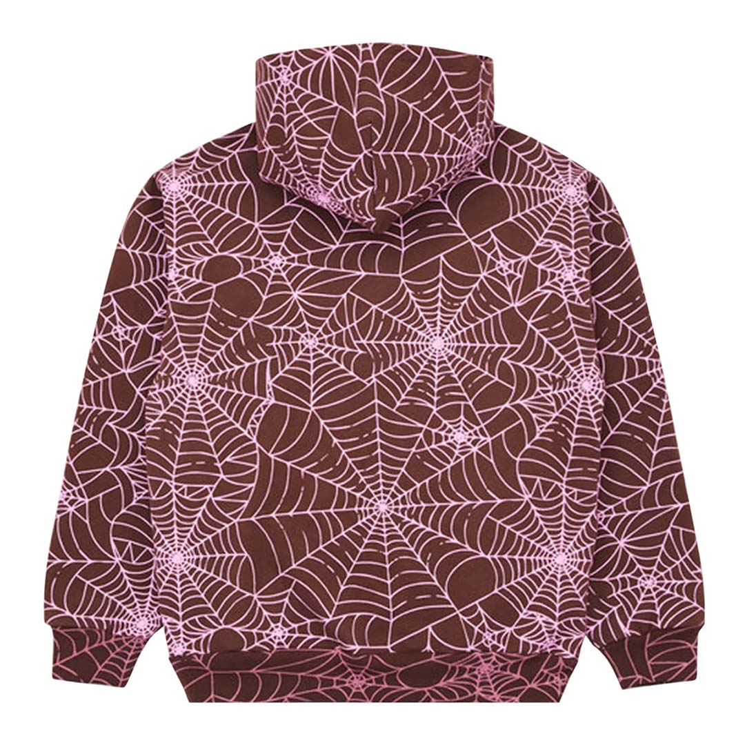 Sp5der All Over Print Hoodie 'Brown'