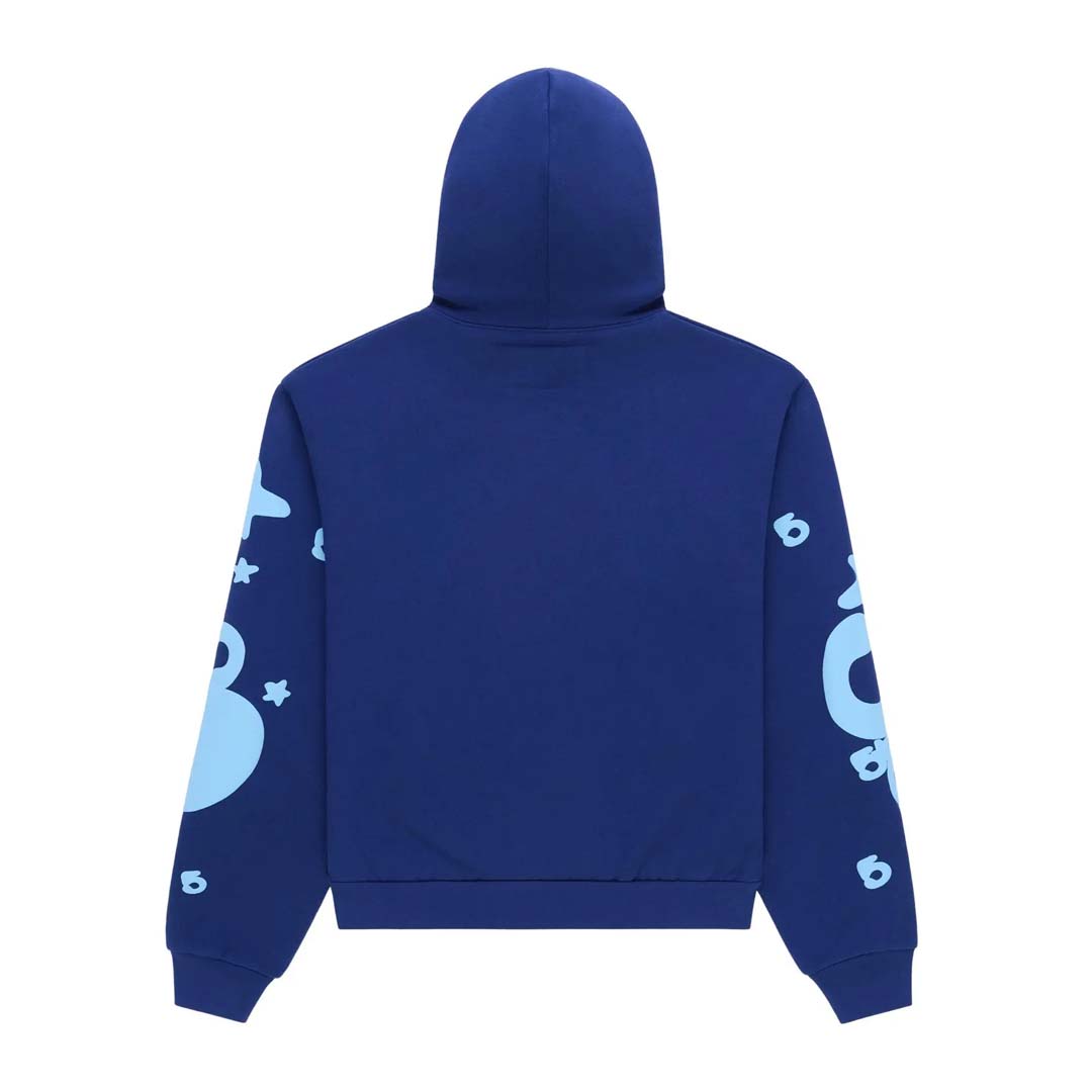Sp5der Beluga Hoodie Navy / Light Blue
