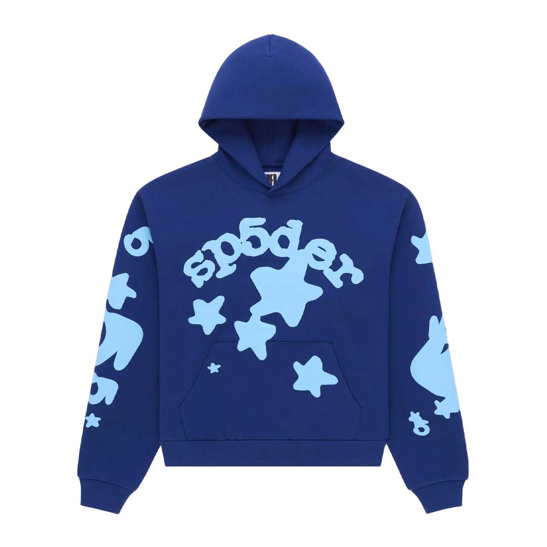 Sp5der Beluga Hoodie Navy / Light Blue