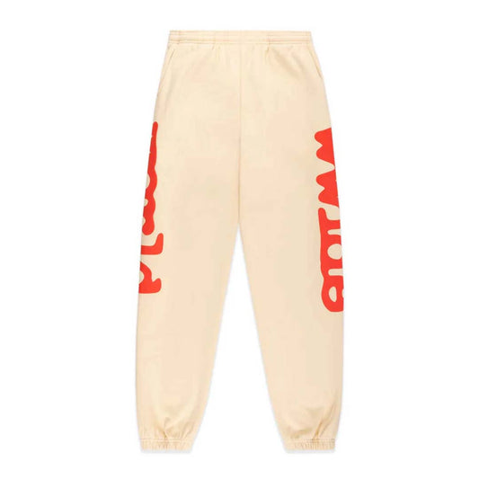 Sp5der Beluga Sweatpants Cream Red