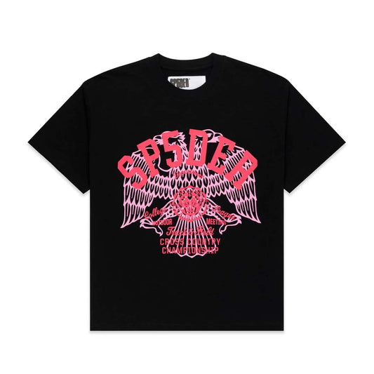 Sp5der Cross Country Black Pink Tee