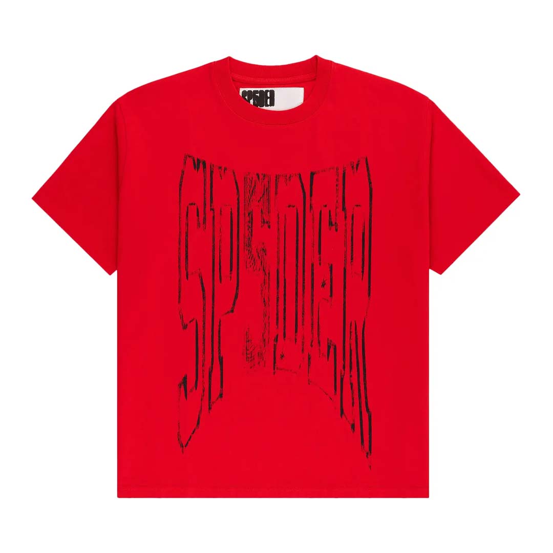 Sp5der Diffused Collegiate Tee Red