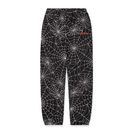 Sp5der Embroidered Black AOP Sweatpants