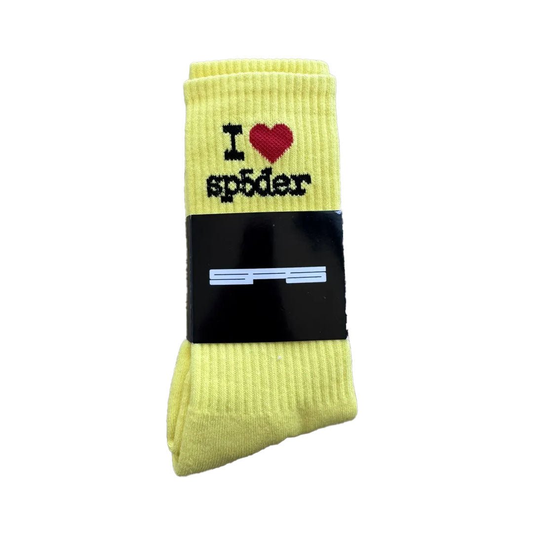 Sp5der I Heart Yellow Socks