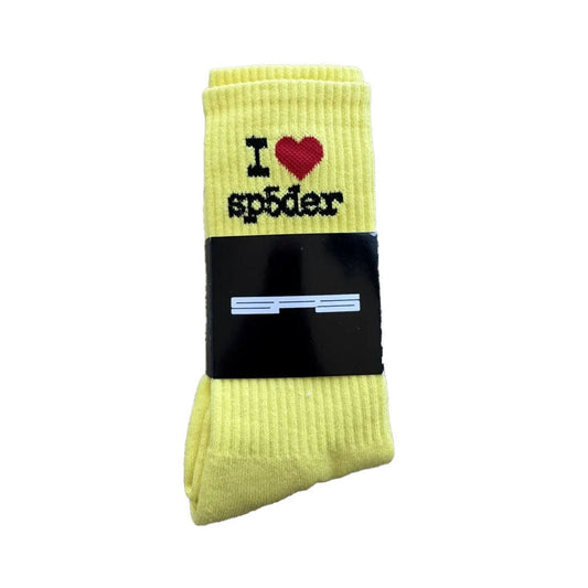Sp5der I Heart Yellow Socks