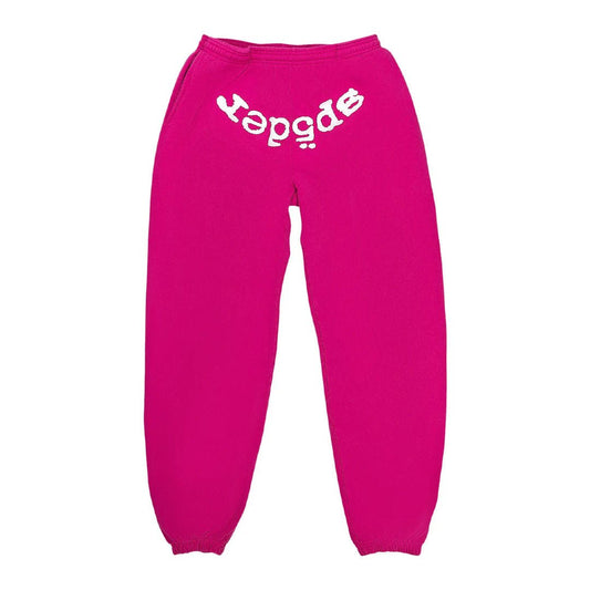 Sp5der Legacy Sweatpants Pink White