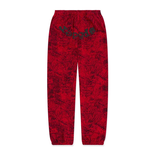 Sp5der OG Tree Camo Sweatpants Red