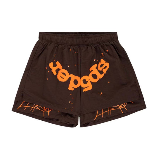 Sp5der OG Web Double Layer Short Brown/Orange