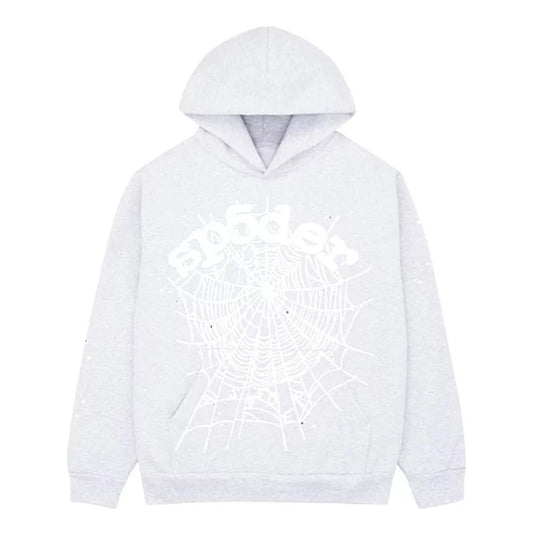 Sp5der OG Web Heather Grey Hoodie