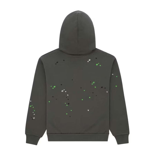 Sp5der Punk V2 Slate Grey Green Hoodie