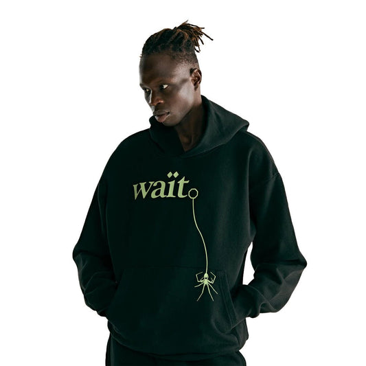 Sp5der Wait Hoodie Black