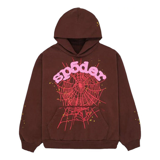 Sp5der Web Hoodie 'Brown'