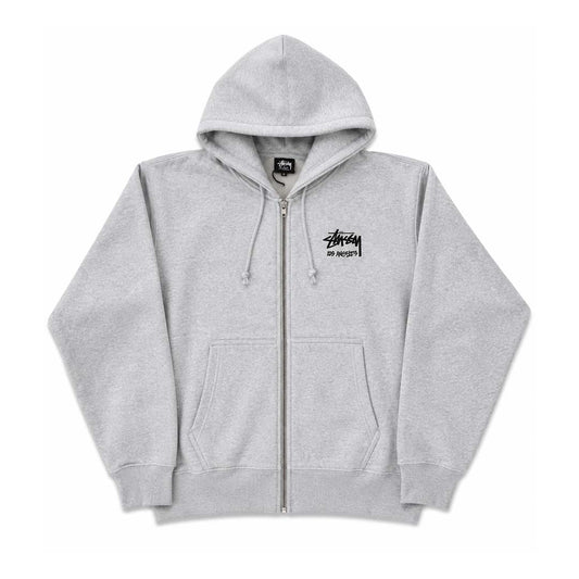 Stussy Ash Heather Grey Chapter Los Angeles Zip Up Hoodie