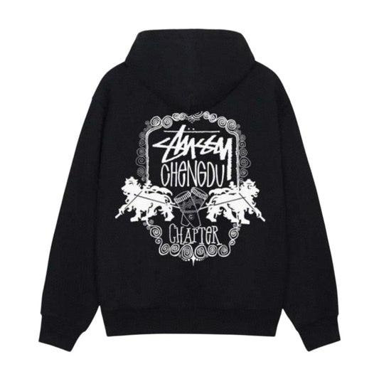 Stussy Chengdou Black Zip Up Hoodie