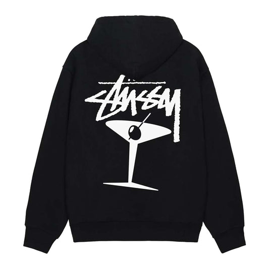 Stussy Martini Black Zip Up Hoodie