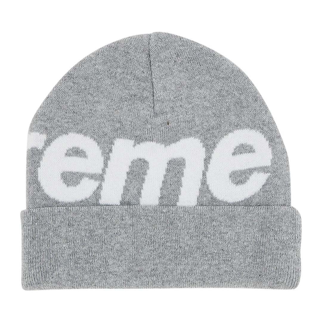 Supreme Big Logo Beanie 'Grey'