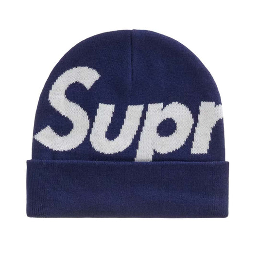 Supreme Big Logo Beanie Navy