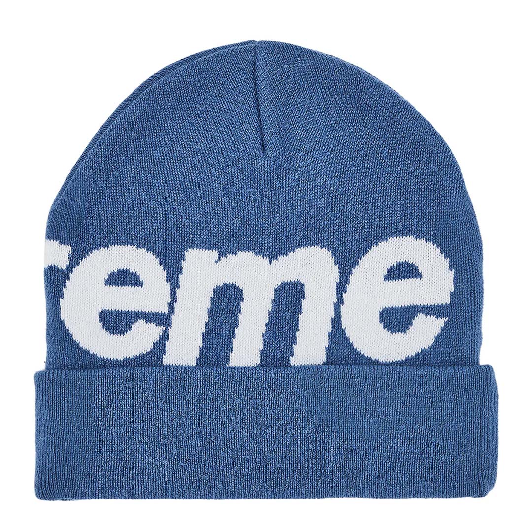 Supreme Big Logo Beanie 'Slate Blue'