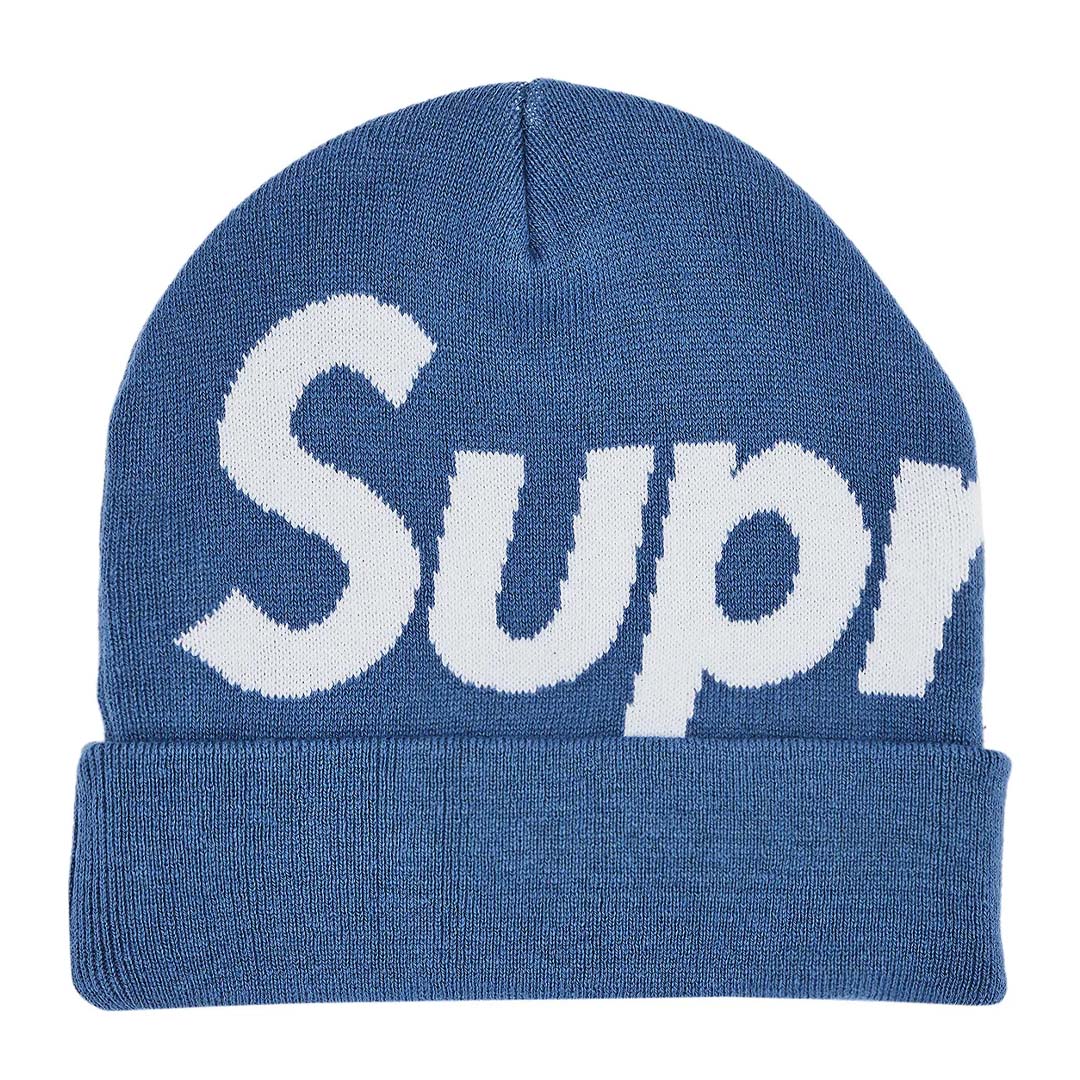 Supreme Big Logo Beanie 'Slate Blue'