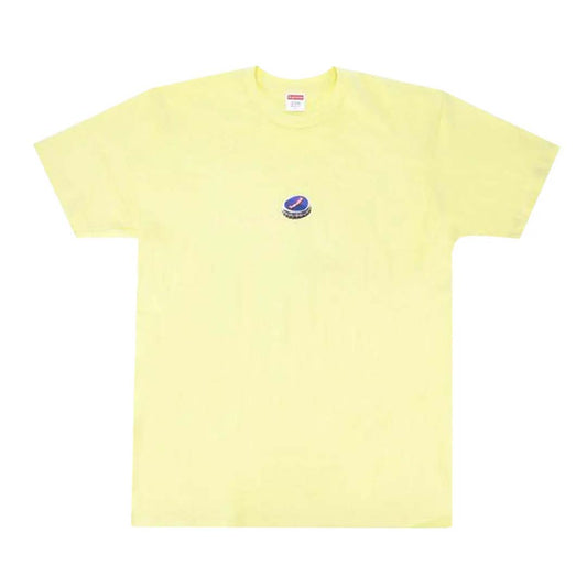 Supreme Bottle Cap Tee Pale Yellow