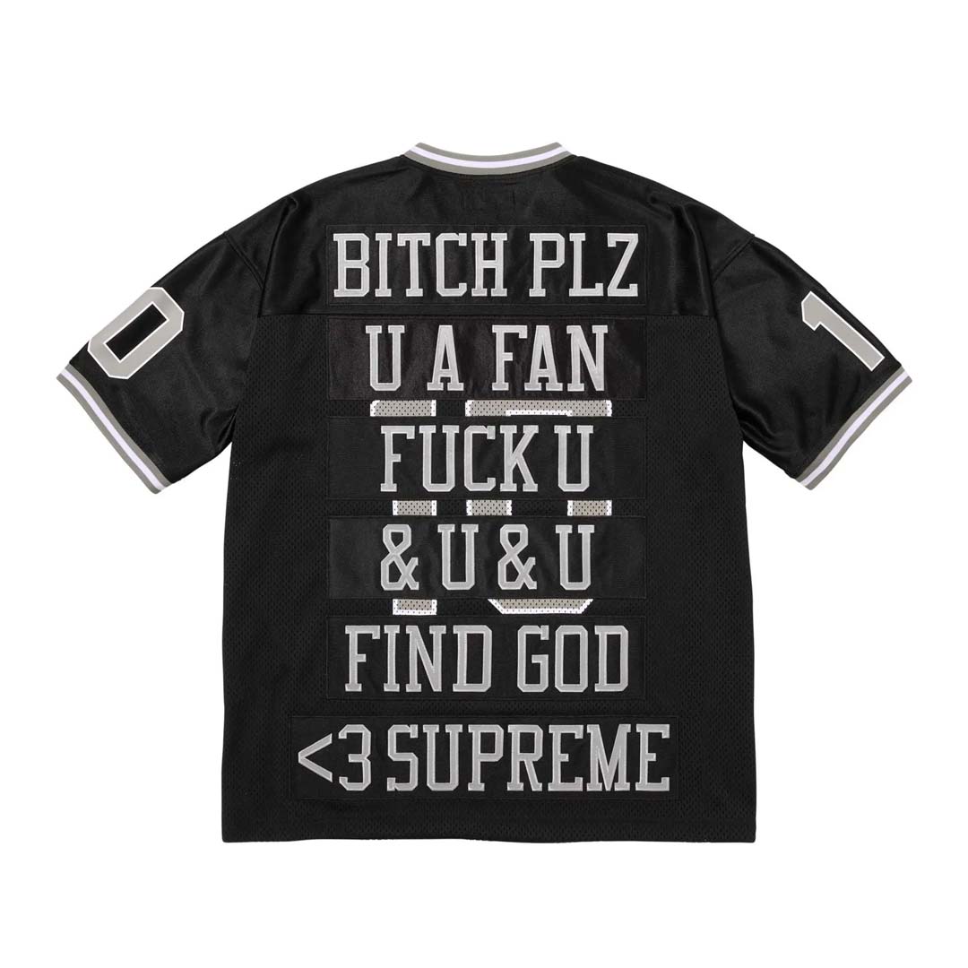 Supreme Find God Football Jersey Black Grey