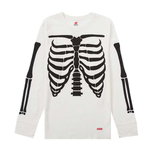 Supreme Hanes Bones Thermal Long Sleeve Tee White
