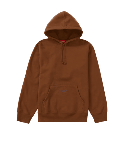 Supreme Micro Logo Hooded Sweatshirt (SS22) Brown