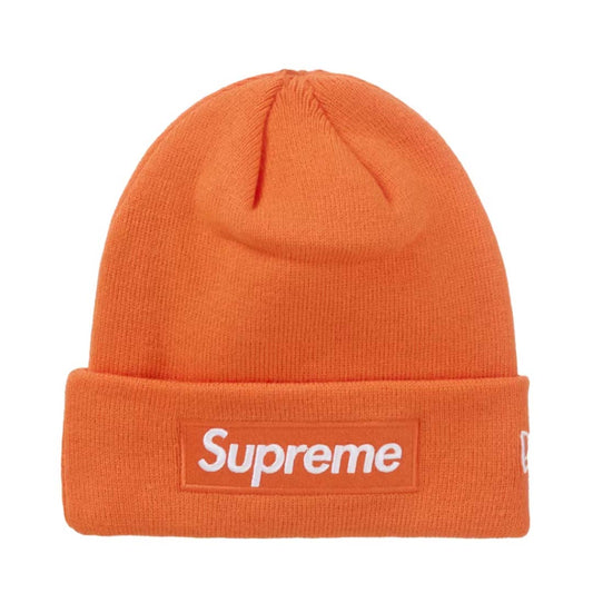 Supreme New Era Box Logo Beanie Dark Orange