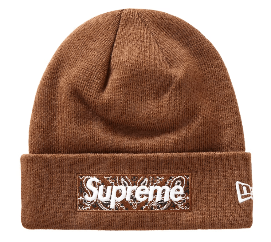 Supreme New Era Box Logo Beanie (FW19) Dark Brown