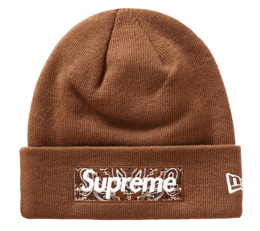 Supreme New Era Box Logo Beanie (FW19) Dark Brown