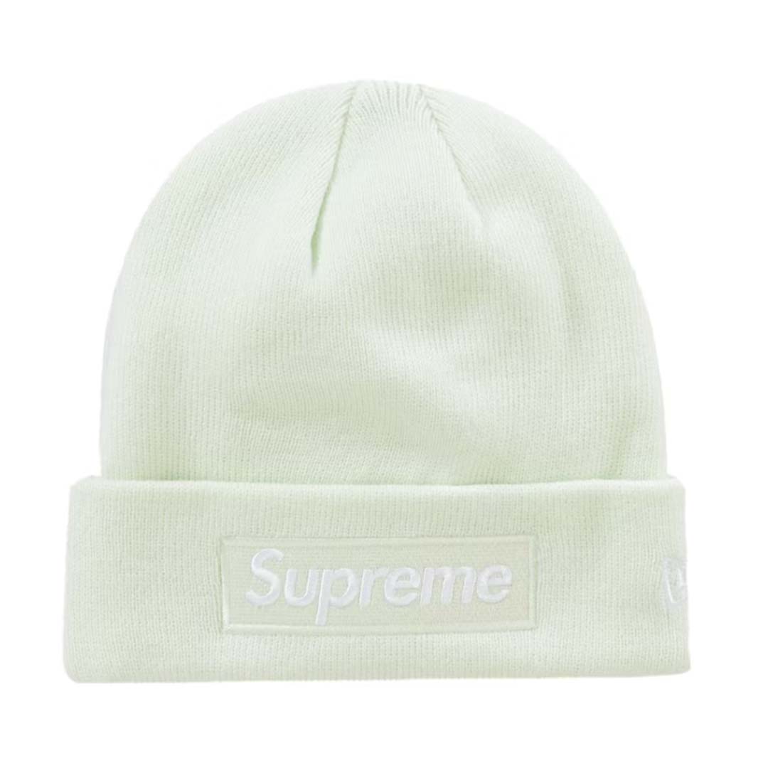 Supreme New Era Box Logo Beanie Light Green