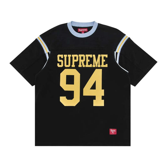 Supreme Split S/S Football Top Black Yellow Blue