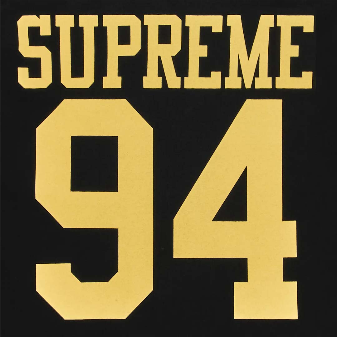 Supreme Split S/S Football Top Black Yellow Blue