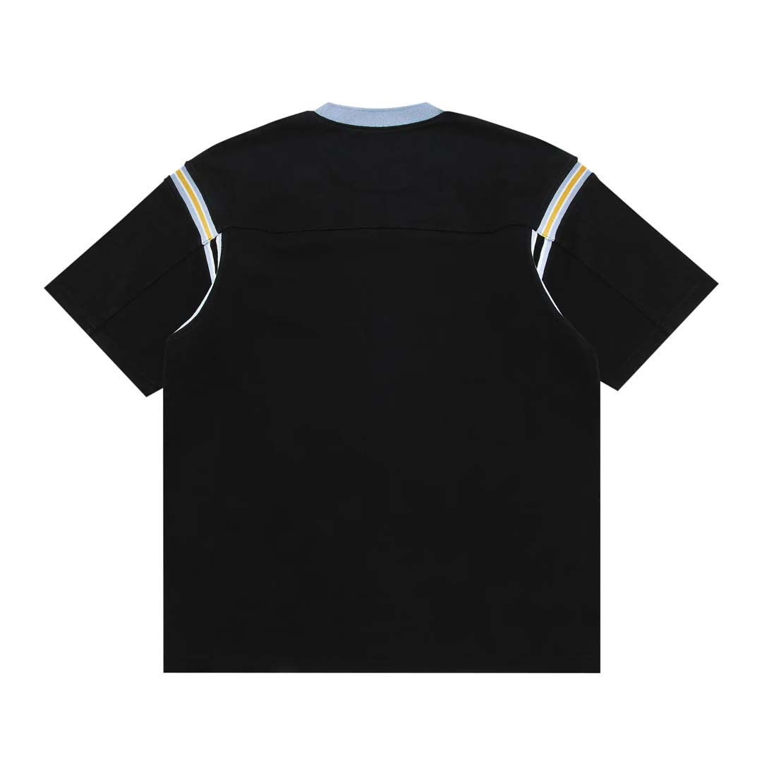 Supreme Split S/S Football Top Black Yellow Blue