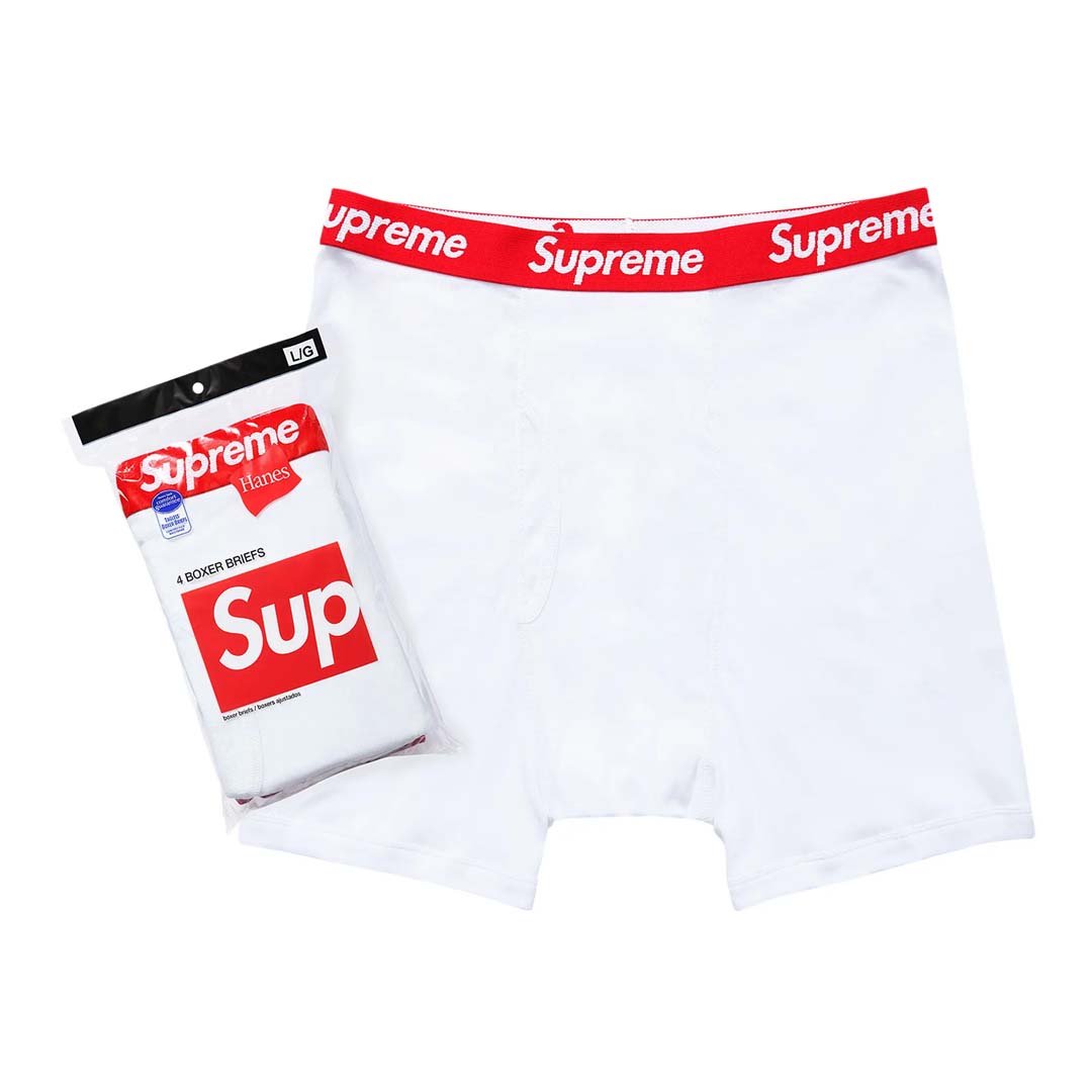 Supreme x Hanes Boxer Briefs (4 Pack) 'White'