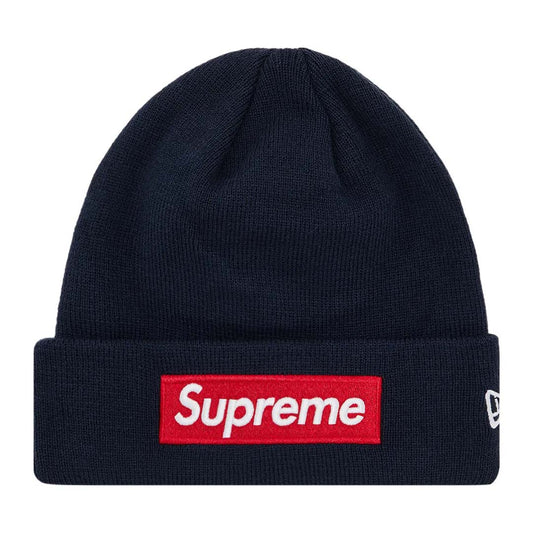 Supreme x New Era Box Logo Beanie 'Navy Red'