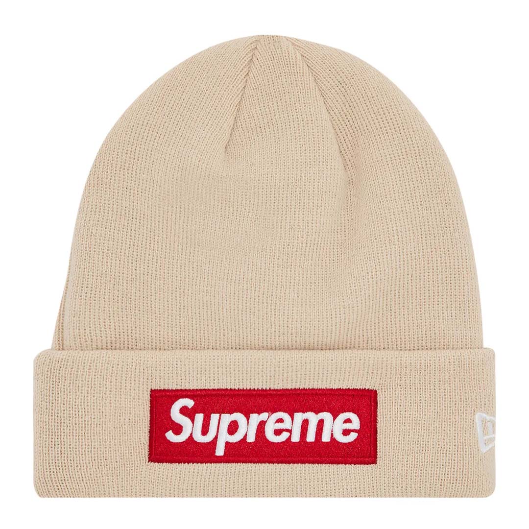 Supreme x New Era Box Logo Beanie 'Stone Red'