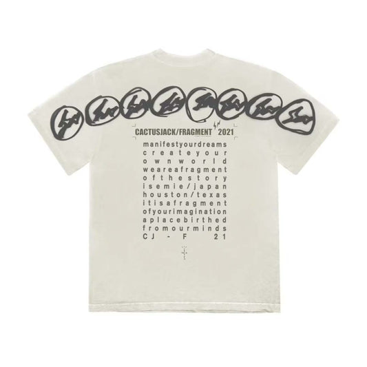 Travis Scott Cactus Jack For Fragment Manifest Tee White